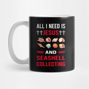I Need Jesus And Seashell Collecting Seashells Sea Shell Shells Shelling Mug
